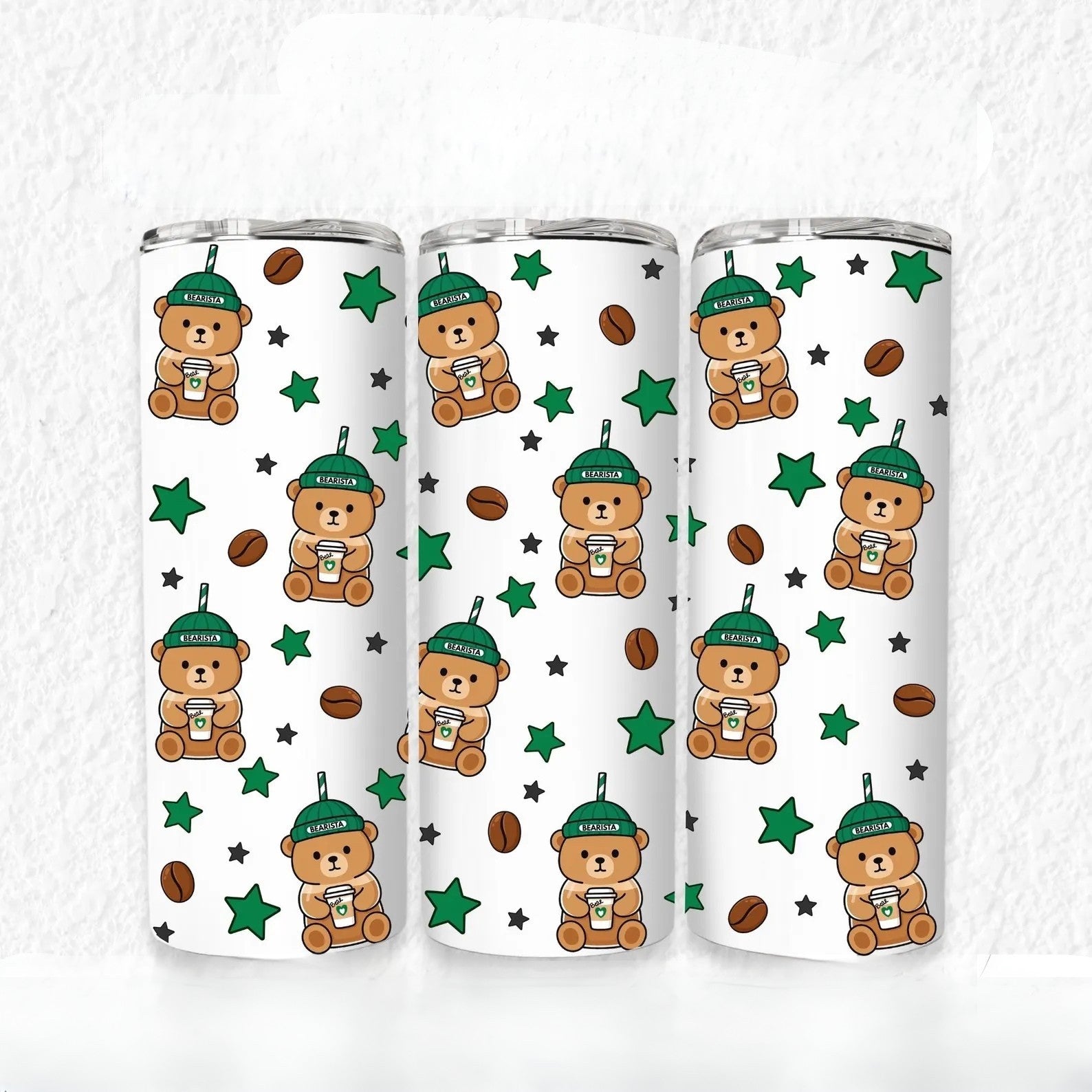 Iced Coffee Teddy Bear 20oz Travel Mug - Keeps Drinks Hot or Cold, BPA Free