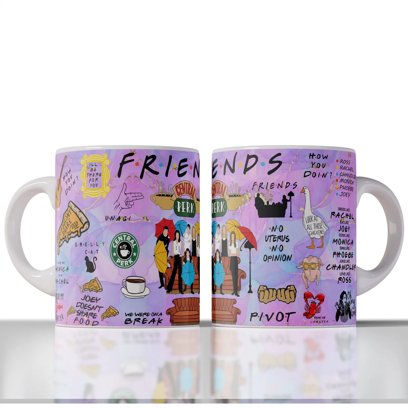 Friends 11oz Mug Christmas Gift Coffee Cup Microwave Safe UK Made Novelty