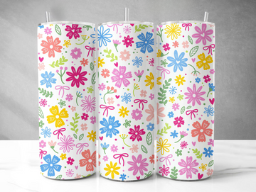 Floral 20oz Travel Tumbler Mug – Cute Flower Insulated Hot & Cold Gift