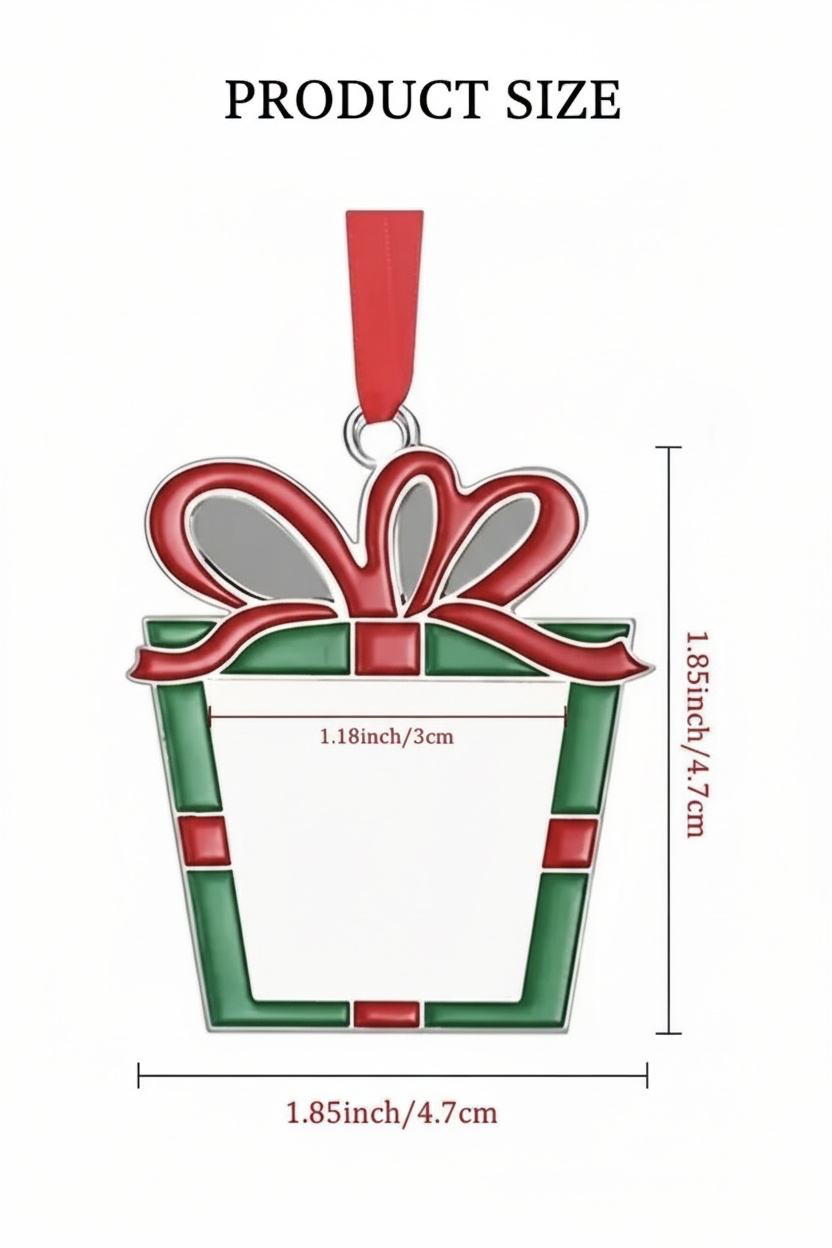 Personalised Photo Christmas Bauble Gift Box Ornament, Red-Green Keepsake