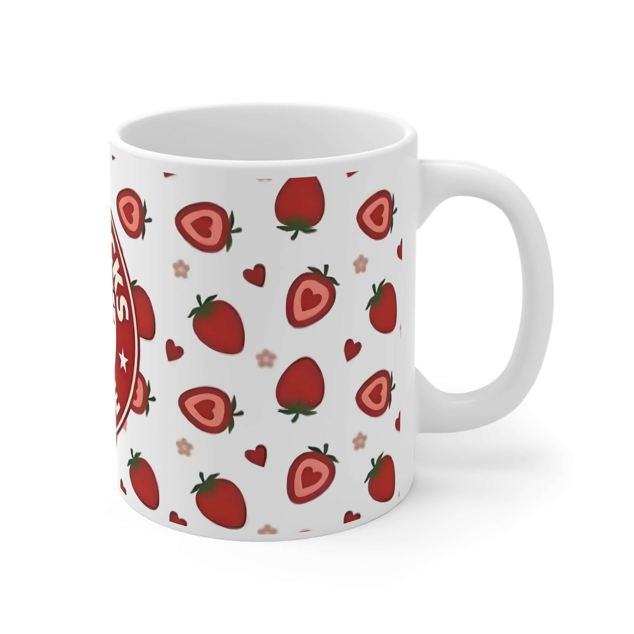 Cute Strawberry Cat Mug