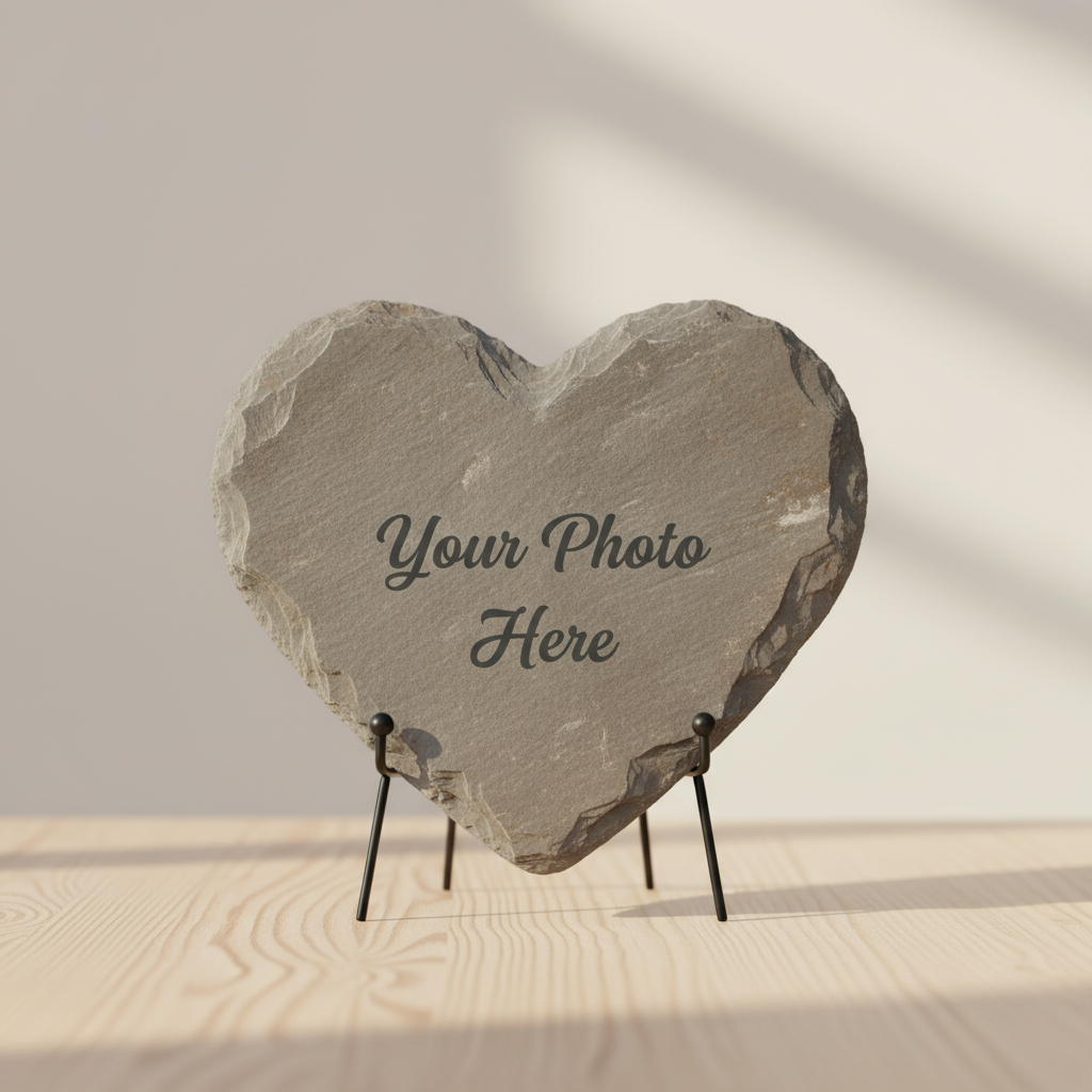 Heart Photo Slate – 15cm x 15cm