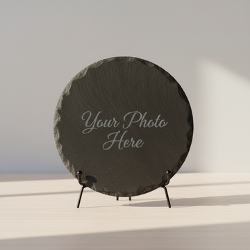 Circle Photo Slate – 15cm x 15cm
