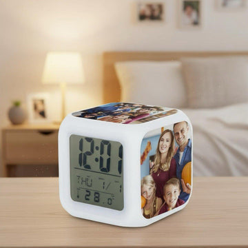Personalised LED Photo Alarm Clock