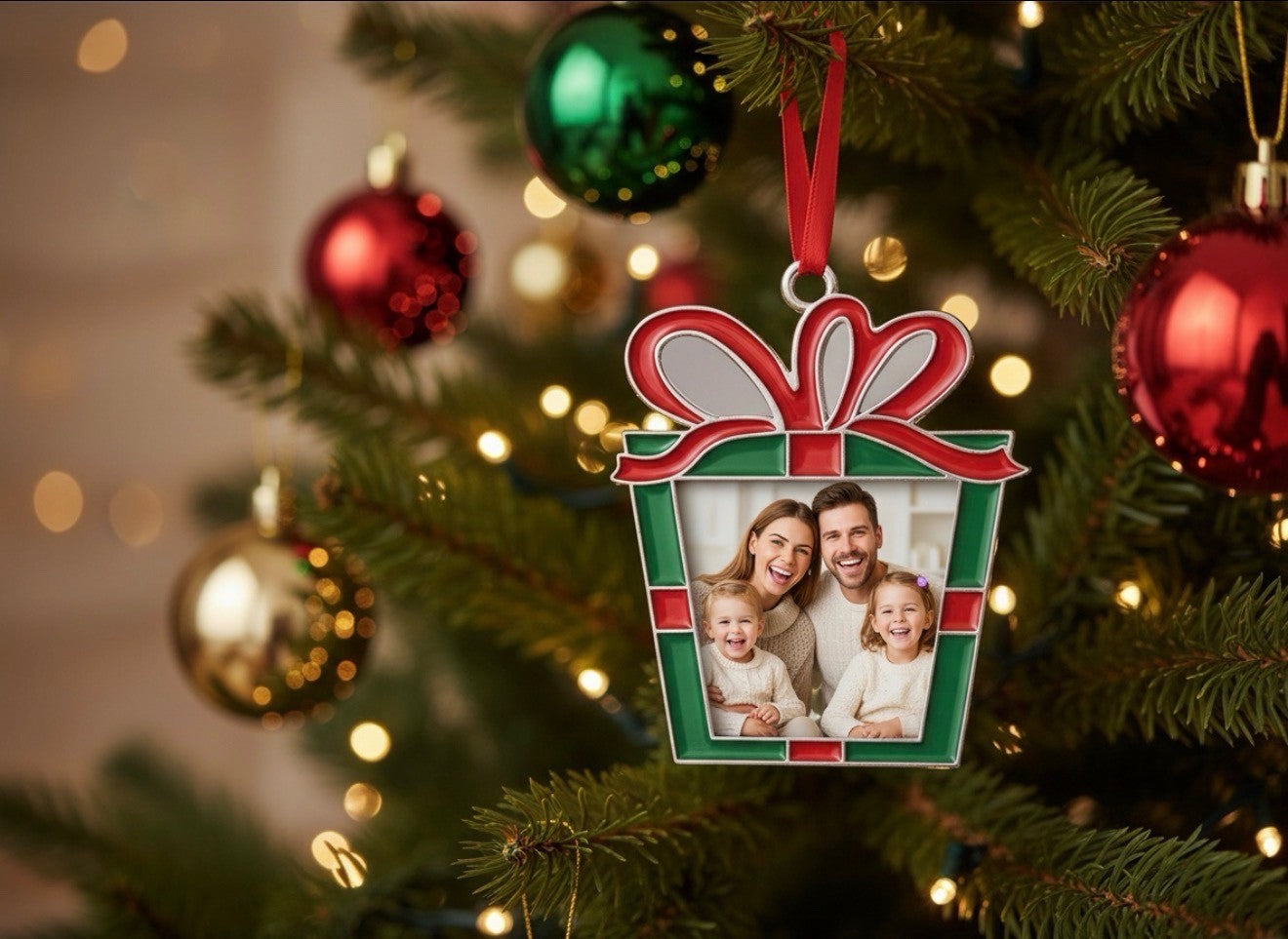 Personalised Photo Christmas Tree Decoration