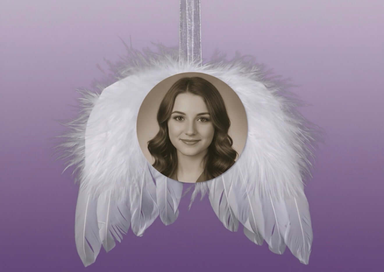 Personalised Angel Wings Photo Ornament