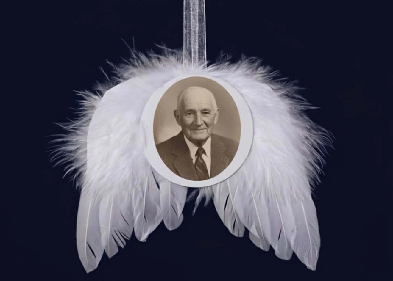 Personalised Angel Wings Photo Ornament