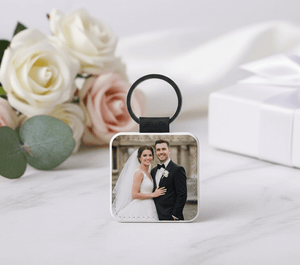 Personalised PU Leather Photo Keyring